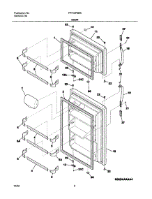 03 - Doors parts for Frigidaire Refrigerator FRT18P6BSB5 from AppliancePartsPros.com