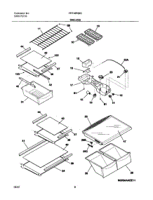 07 - Shelves parts for Frigidaire Refrigerator FRT18P6BSB5 from AppliancePartsPros.com