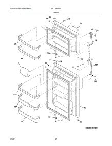 03 - Door parts for Frigidaire Refrigerator FRT18HS6JM4 from AppliancePartsPros.com