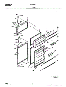 02 - Door parts for Frigidaire Refrigerator FRT18PRCD1 from AppliancePartsPros.com