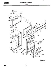 02 - Doors parts for Frigidaire Refrigerator FRT18QRCW4 from AppliancePartsPros.com