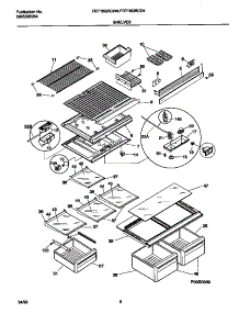 04 - Shelves / Controls parts for Frigidaire Refrigerator FRT18QRCW4 from AppliancePartsPros.com