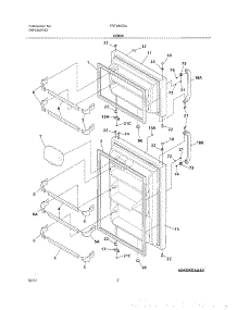 03 - Door parts for Frigidaire Refrigerator FRT18IC5AW0 from AppliancePartsPros.com