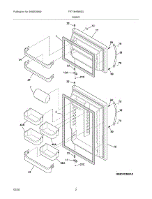 03 - Door parts for Frigidaire Refrigerator FRT18HS8KS0 from AppliancePartsPros.com