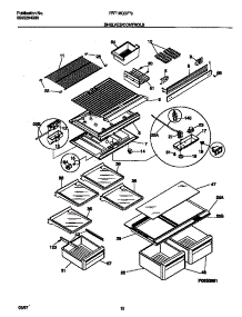 04 - Shelves / Controls parts for Frigidaire Refrigerator FRT18QGFD0 from AppliancePartsPros.com