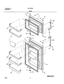 03 - Door parts for Frigidaire Refrigerator FRT18HS6AW8 from AppliancePartsPros.com