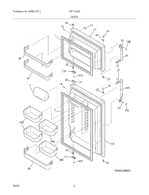 03 - Door parts for Frigidaire Refrigerator FRT18IL6DB1 from AppliancePartsPros.com