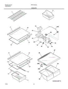 07 - Shelves parts for Frigidaire Refrigerator FRT18IG4AQ8 from AppliancePartsPros.com