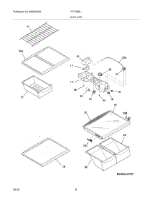 07 - Shelves parts for Frigidaire Refrigerator FRT18S6JB7 from AppliancePartsPros.com