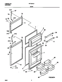 02 - Door parts for Frigidaire Refrigerator FRT18INLHW1 from AppliancePartsPros.com