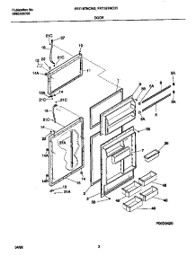 02 - Doors parts for Frigidaire Refrigerator FRT18TNCW5 from AppliancePartsPros.com