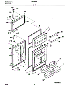 02 - Door parts for Frigidaire Refrigerator FRT18TNGD1 from AppliancePartsPros.com