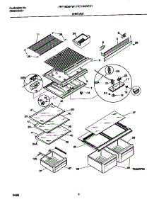 04 - Shelves / Controls parts for Frigidaire Refrigerator FRT18TNCD5 from AppliancePartsPros.com