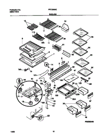 04 - Shelves parts for Frigidaire Refrigerator FRT20NGCB9 from AppliancePartsPros.com