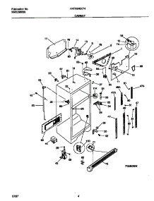 03 - Cabinet parts for Frigidaire Refrigerator FRT20NGCW4 from AppliancePartsPros.com