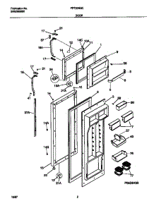 02 - Door parts for Frigidaire Refrigerator FRT20NGCD5 from AppliancePartsPros.com
