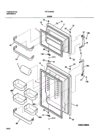 03 - Door parts for Frigidaire Refrigerator FRT21BH8CS0 from AppliancePartsPros.com