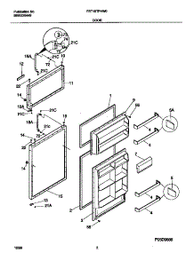 02 - Doors parts for Frigidaire Refrigerator FRT18TPHW0 from AppliancePartsPros.com