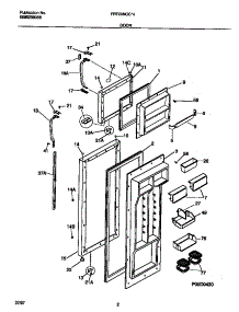 02 - Doors parts for Frigidaire Refrigerator FRT20NGCD4 from AppliancePartsPros.com