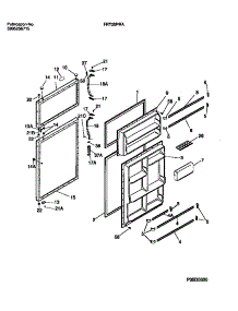 02 - Door Section parts for Frigidaire Refrigerator FRT20PRAD1 from AppliancePartsPros.com