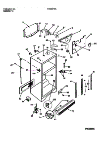 03 - Cabinet W / Fan Assembly parts for Frigidaire Refrigerator FRT20PRAD1 from AppliancePartsPros.com