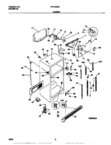 03 - Cabinet parts for Frigidaire Refrigerator FRT20NGCW3 from AppliancePartsPros.com