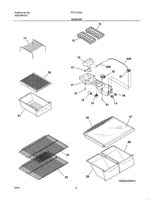 07 - Shelves parts for Frigidaire Refrigerator FRT21B4AQ0 from AppliancePartsPros.com