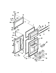 02 - Door parts for Frigidaire Refrigerator FRT18TSCD0 from AppliancePartsPros.com