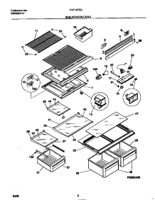 04 - Shelves / Controls parts for Frigidaire Refrigerator FRT18TRCW2 from AppliancePartsPros.com