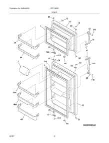 03 - Doors parts for Frigidaire Refrigerator FRT1S6ESB6 from AppliancePartsPros.com