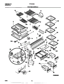 04 - Shelves / Controls parts for Frigidaire Refrigerator FRT20NGCD3 from AppliancePartsPros.com