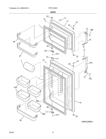 03 - Door parts for Frigidaire Refrigerator FRT21BH8CB2 from AppliancePartsPros.com