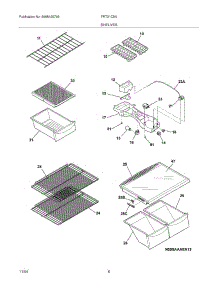 07 - Shelves parts for Frigidaire Refrigerator FRT21C5AQC from AppliancePartsPros.com
