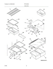 07 - Shelves parts for Frigidaire Refrigerator FRT21BSDSK1 from AppliancePartsPros.com