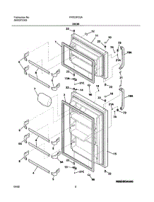 03 - Doors parts for Frigidaire Refrigerator FRT21FD3AW4 from AppliancePartsPros.com