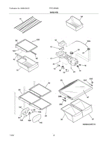 07 - Shelves parts for Frigidaire Refrigerator FRT21BW8DB0 from AppliancePartsPros.com