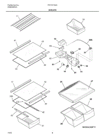 07 - Shelves parts for Frigidaire Refrigerator FRT21FG3CQ1 from AppliancePartsPros.com