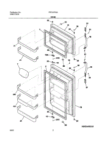 03 - Doors parts for Frigidaire Refrigerator FRT21FS5AW5 from AppliancePartsPros.com
