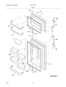 03 - Door parts for Frigidaire Refrigerator FRT21H7ASB7 from AppliancePartsPros.com