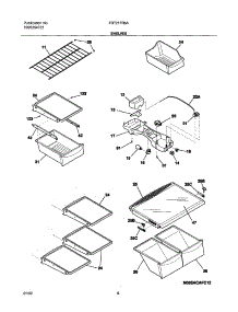 07 - Shelves parts for Frigidaire Refrigerator FRT21FR6AQ3 from AppliancePartsPros.com