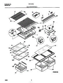 04 - Shelves / Controls parts for Frigidaire Refrigerator FRT18TNCW1 from AppliancePartsPros.com