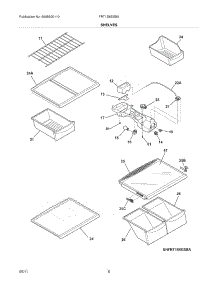 07 - Shelves parts for Frigidaire Refrigerator FRT1S6ESBA from AppliancePartsPros.com