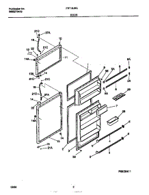 02 - Door parts for Frigidaire Refrigerator FRT18JRCD1 from AppliancePartsPros.com