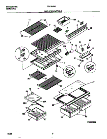 04 - Shelves / Controls parts for Frigidaire Refrigerator FRT18JRCD1 from AppliancePartsPros.com