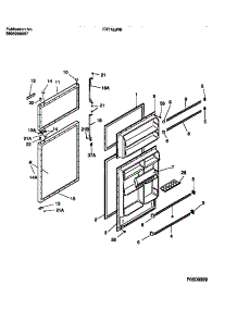 02 - Door Section parts for Frigidaire Refrigerator FRT18JRBW1 from AppliancePartsPros.com