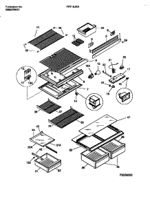 04 - Shelves, Controls, Divider, Mullion parts for Frigidaire Refrigerator FRT18JRBW1 from AppliancePartsPros.com