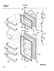 03 - Doors parts for Frigidaire Refrigerator FRT18KS6CQ0 from AppliancePartsPros.com