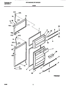 02 - Doors parts for Frigidaire Refrigerator FRT18KRED3 from AppliancePartsPros.com