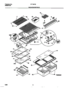 04 - Shelves / Controls parts for Frigidaire Refrigerator FRT18KREW2 from AppliancePartsPros.com