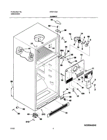 05 - Cabinet parts for Frigidaire Refrigerator FRT21C5AW3 from AppliancePartsPros.com